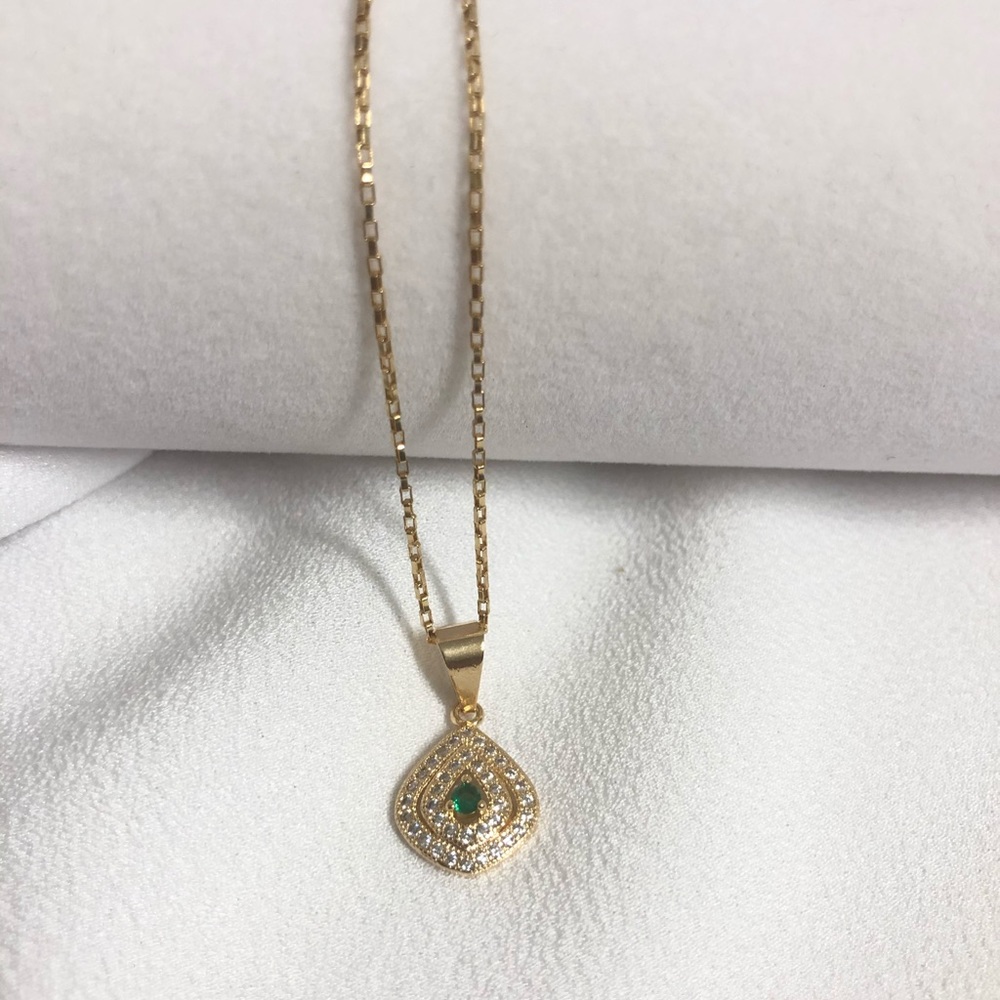 18k Gold Filled Diamond Necklace - Picture 2 of 6